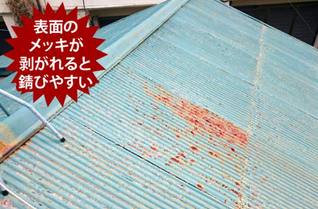 トタン屋根　錆